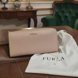 EUC Vintage Furla Blush Pink Wallet W/ Dustbag